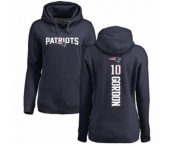 NFL Women's Nike New England Patriots #10 Josh Gordon Navy Blue Backer Pullover Hoodie