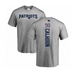 Football New England Patriots #90 Shilique Calhoun Ash Backer T-Shirt