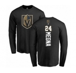 Hockey Vegas Golden Knights #24 Jaycob Megna Black Backer Long Sleeve T-Shirt