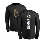 Hockey Vegas Golden Knights #40 Garret Sparks Black Backer Long Sleeve T-Shirt