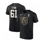 Men's Vegas Golden Knights #61 Mark Stone Black 2023 Stanley Cup Champions Name & Number T-Shirt