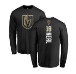 NHL Adidas Vegas Golden Knights #18 James Neal Black Backer Long Sleeve T-Shirt
