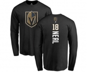 NHL Adidas Vegas Golden Knights #18 James Neal Black Backer Long Sleeve T-Shirt