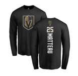 NHL Adidas Vegas Golden Knights #25 Stefan Matteau Black Backer Long Sleeve T-Shirt