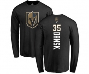 NHL Adidas Vegas Golden Knights #35 Oscar Dansk Black Backer Long Sleeve T-Shirt