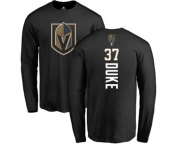 NHL Adidas Vegas Golden Knights #37 Reid Duke Black Backer Long Sleeve T-Shirt