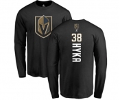 NHL Adidas Vegas Golden Knights #38 Tomas Hyka Black Backer Long Sleeve T-Shirt