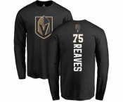 NHL Adidas Vegas Golden Knights #75 Ryan Reaves Black Backer Long Sleeve T-Shirt