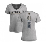 Hockey Women's Vegas Golden Knights #61 Mark Stone Gray Backer Slim Fit V-Neck T-Shirt