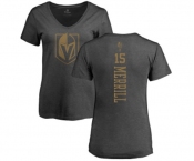 NHL Women Adidas Vegas Golden Knights #15 Jon Merrill Charcoal One Color Backer T-Shirt