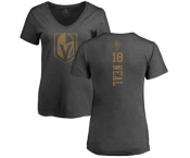 NHL Women Adidas Vegas Golden Knights #18 James Neal Charcoal One Color Backer T-Shirt