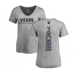 NHL Women Adidas Vegas Golden Knights #3 Brayden McNabb Gray Backer Slim Fit V-Neck T-Shirt