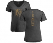 NHL Women Adidas Vegas Golden Knights #6 Colin Miller Charcoal One Color Backer T-Shirt