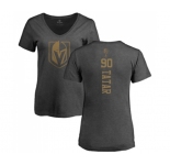 NHL Women Adidas Vegas Golden Knights #90 Tomas Tatar Charcoal One Color Backer T-Shirt