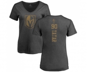 NHL Women Adidas Vegas Golden Knights #90 Tomas Tatar Charcoal One Color Backer T-Shirt