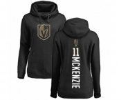 NHL Women Adidas Vegas Golden Knights #11 Curtis McKenzie Black Backer Pullover Hoodie