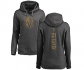 NHL Women Adidas Vegas Golden Knights #21 Cody Eakin Charcoal One Color Backer Pullover Hoodie