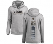 NHL Women Adidas Vegas Golden Knights #25 Stefan Matteau Gray Backer Pullover Hoodie