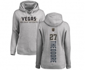 NHL Women Adidas Vegas Golden Knights #27 Shea Theodore Gray Backer Pullover Hoodie