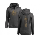 NHL Women Adidas Vegas Golden Knights #29 Marc-Andre Fleury Charcoal One Color Backer Pullover Hoodie