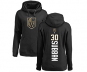 NHL Women Adidas Vegas Golden Knights #30 Malcolm Subban Black Backer Pullover Hoodie