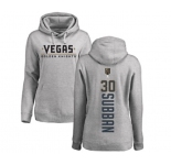 NHL Women Adidas Vegas Golden Knights #30 Malcolm Subban Gray Backer Pullover Hoodie