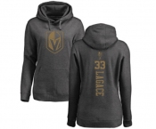 NHL Women Adidas Vegas Golden Knights #33 Maxime Lagace Charcoal One Color Backer Pullover Hoodie