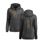 NHL Women Adidas Vegas Golden Knights #37 Reid Duke Charcoal One Color Backer Pullover Hoodie