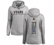 NHL Women Adidas Vegas Golden Knights #37 Reid Duke Gray Backer Pullover Hoodie