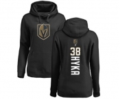 NHL Women Adidas Vegas Golden Knights #38 Tomas Hyka Black Backer Pullover Hoodie