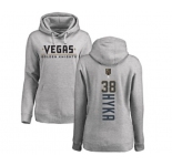 NHL Women Adidas Vegas Golden Knights #38 Tomas Hyka Gray Backer Pullover Hoodie