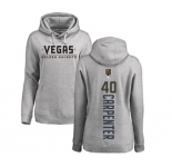 NHL Women Adidas Vegas Golden Knights #40 Ryan Carpenter Gray Backer Pullover Hoodie