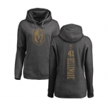 NHL Women Adidas Vegas Golden Knights #41 Pierre-Edouard Bellemare Charcoal One Color Backer Pullover Hoodie