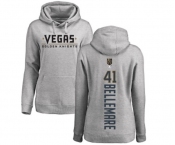 NHL Women Adidas Vegas Golden Knights #41 Pierre-Edouard Bellemare Gray Backer Pullover Hoodie