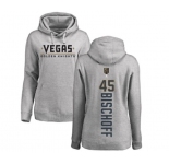 NHL Women Adidas Vegas Golden Knights #45 Jake Bischoff Gray Backer Pullover Hoodie