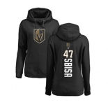 NHL Women Adidas Vegas Golden Knights #47 Luca Sbisa Black Backer Pullover Hoodie