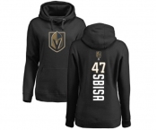 NHL Women Adidas Vegas Golden Knights #47 Luca Sbisa Black Backer Pullover Hoodie