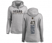 NHL Women Adidas Vegas Golden Knights #47 Luca Sbisa Gray Backer Pullover Hoodie
