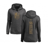 NHL Women Adidas Vegas Golden Knights #55 Keegan Kolesar Charcoal One Color Backer Pullover Hoodie