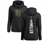 NHL Women Adidas Vegas Golden Knights #6 Colin Miller Black Backer Pullover Hoodie