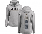 NHL Women Adidas Vegas Golden Knights #81 Jonathan Marchessault Gray Backer Pullover Hoodie