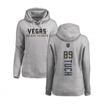 NHL Women Adidas Vegas Golden Knights #89 Alex Tuch Gray Backer Pullover Hoodie