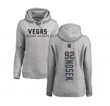 NHL Women Adidas Vegas Golden Knights #92 Tomas Nosek Gray Backer Pullover Hoodie