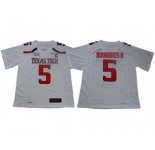 Red Raiders #5 Patrick Mahomes White Limited Stitched College Jersey