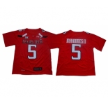 Texas Tech Red Raiders 5 Patrick Mahomes Red With C Patch College Football Jersey