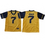 Mountaineers #7 Will Grier Gold Limited Stitched NCAA Jersey