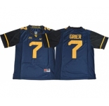Mountaineers #7 Will Grier Navy Blue Limited Stitched NCAA Jersey