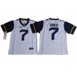 Mountaineers #7 Will Grier White Limited Stitched NCAA Jersey