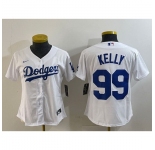 Women Los Angeles Dodgers 99 Joe Kelly White Stitched Jersey