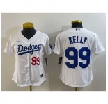 Women Los Angeles Dodgers 99 Joe Kelly White With Patch Stitched Jersey